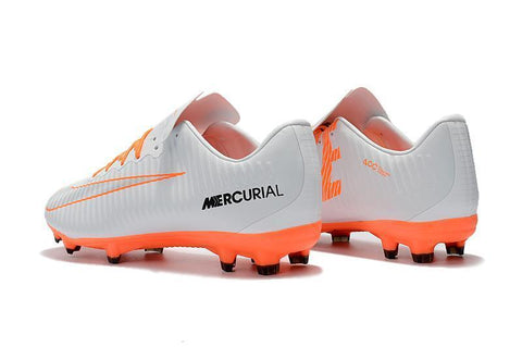 Image of Nike Mercurial Vapor XI FG Soccer Cleats White Orange - KicksNatics