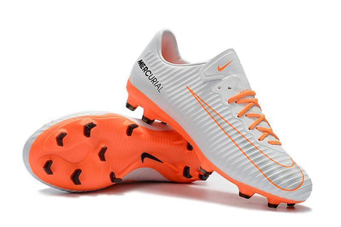 Image of Nike Mercurial Vapor XI FG Soccer Cleats White Orange - KicksNatics