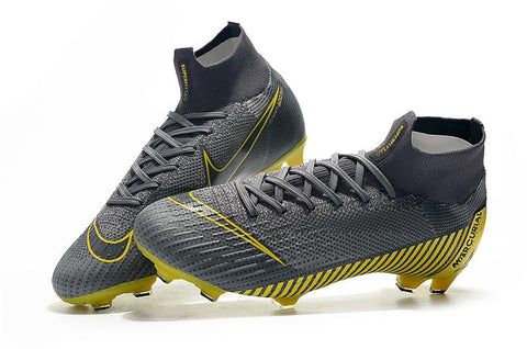 Image of NIKE Mercurial Superfly VI 360 Elite FG Yellow Stripe Grey - KicksNatics