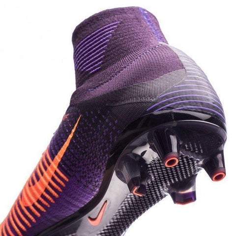 Image of Nike Mercurial Superfly V AG Soccer Cleats Purple Bright Citrus - KicksNatics