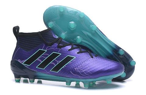 Image of Adidas ACE 17.1 Primeknit Soccer Cleats Legend Ink Black Energy Aqua - KicksNatics