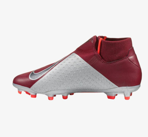 Image of Nike Phantom Vision Elite DF FG Soccer Cleats Maroon Silver Black - KicksNatics
