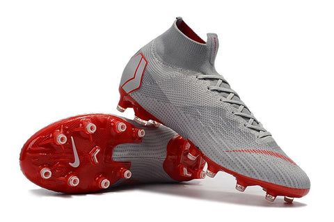 Image of NIKE Mercurial Superfly VI 360 Elite AG High Cut Silver Red - KicksNatics