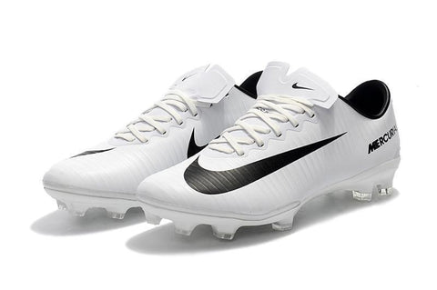 Image of Nike Mercurial Vapor XI FG Soccer Cleats White Black - KicksNatics