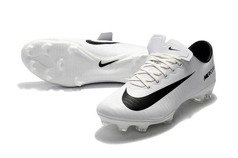 Image of Nike Mercurial Vapor XI FG Soccer Cleats White Black - KicksNatics