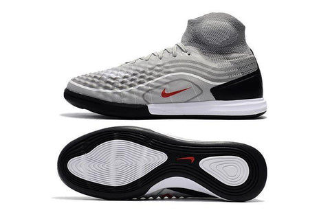 Image of Nike MagistaX Proximo II IC Soccer Shoes Cool Grey Varsity Red Black - KicksNatics