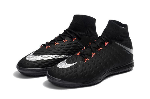 Image of Nike HypervenomX Proximo II DF IC HP30043 Black/Metallic Silver/Orange - KicksNatics