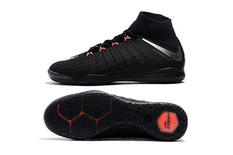 Image of Nike HypervenomX Proximo II DF IC HP30043 Black/Metallic Silver/Orange - KicksNatics