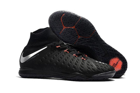 Image of Nike HypervenomX Proximo II DF IC HP30043 Black/Metallic Silver/Orange - KicksNatics