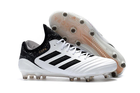 Image of Adidas Copa 18.1 FG Soccer Cleats White Black - KicksNatics