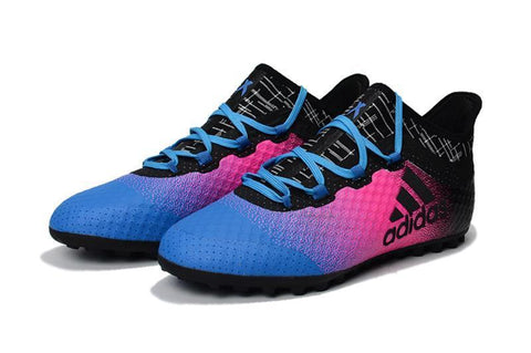 Image of Adidas X Tango 16.1 Turf Soccer Cleats Pink Core Black Blue - KicksNatics