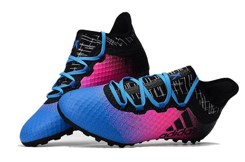 Image of Adidas X Tango 16.1 Turf Soccer Cleats Pink Core Black Blue - KicksNatics