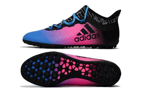Image of Adidas X Tango 16.1 Turf Soccer Cleats Pink Core Black Blue - KicksNatics