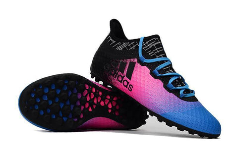 Image of Adidas X Tango 16.1 Turf Soccer Cleats Pink Core Black Blue - KicksNatics