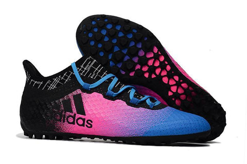 Image of Adidas X Tango 16.1 Turf Soccer Cleats Pink Core Black Blue - KicksNatics