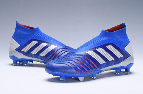Image of Adidas Predator 19.1 FG Blue Red Without Laces - KicksNatics