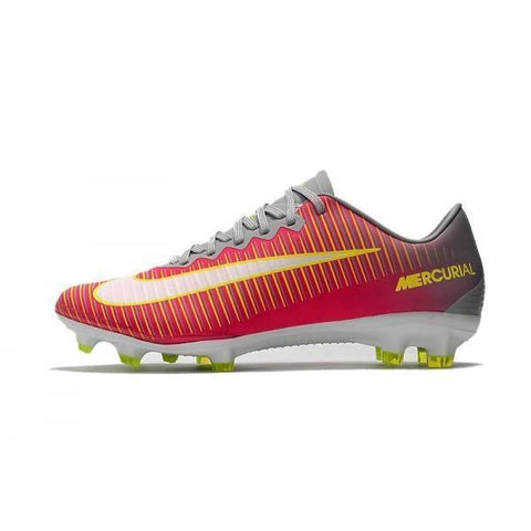 Image of Nike Mercurial Vapor XI FG Soccer Cleats Red Grey Yellow White - KicksNatics