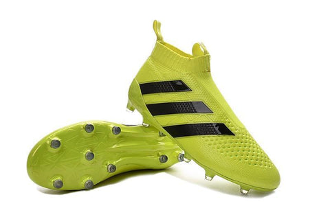Image of Adidas ACE 16+ Purecontrol FG/AG Soccer Cleats Solar Yellow Black - KicksNatics