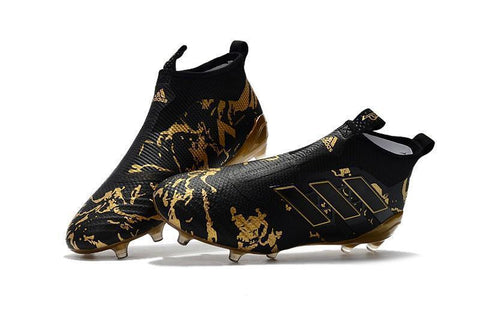 Image of Adidas ACE 17+ Purecontrol FG Paul Pogba Soccer Cleats Black MatteGold - KicksNatics