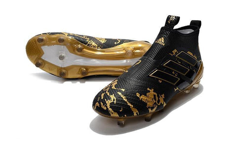 Image of Adidas ACE 17+ Purecontrol FG Paul Pogba Soccer Cleats Black MatteGold - KicksNatics