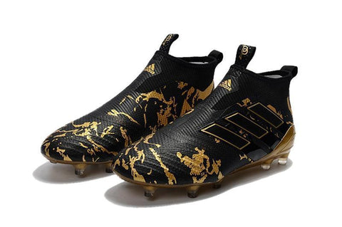 Image of Adidas ACE 17+ Purecontrol FG Paul Pogba Soccer Cleats Black MatteGold - KicksNatics