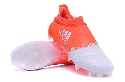 Image of Adidas X 16+ Purechaos FG/AG Soccer Cleats Orange White - KicksNatics