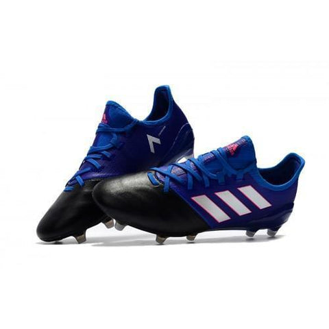 Image of Adidas ACE 17.1 Primeknit Soccer Cleats Black Blue White Pink - KicksNatics