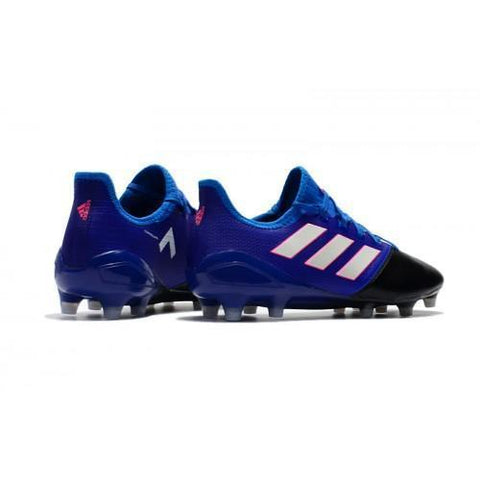 Image of Adidas ACE 17.1 Primeknit Soccer Cleats Black Blue White Pink - KicksNatics
