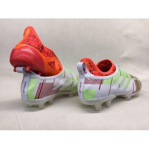 Image of Adidas Glitch Skin 17 FG Soccer Shoes Grass Green Orange Grey - KicksNatics