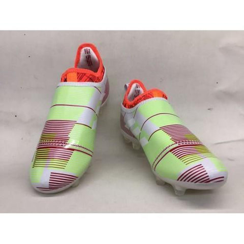 Image of Adidas Glitch Skin 17 FG Soccer Shoes Grass Green Orange Grey - KicksNatics