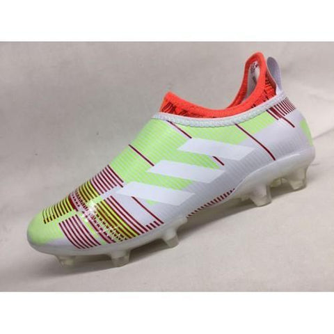 Image of Adidas Glitch Skin 17 FG Soccer Shoes Grass Green Orange Grey - KicksNatics