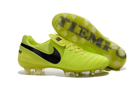 Image of Nike Tiempo Legend VI FG Soccer Cleats Lemon Volt Black - KicksNatics