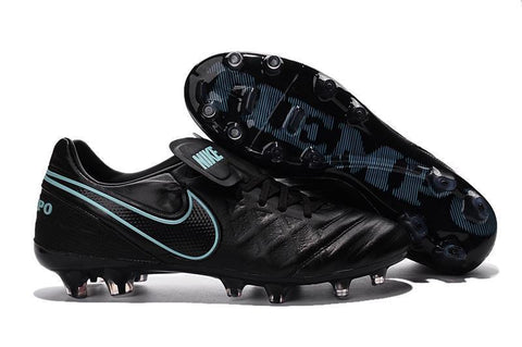 Image of Nike Tiempo Legend VI FG Soccer Cleats Black Hyper Turquoise - KicksNatics