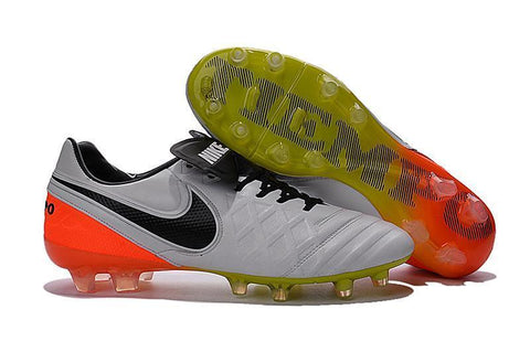 Image of Nike Tiempo Legend VI FG Soccer Cleats White Orange Green - KicksNatics