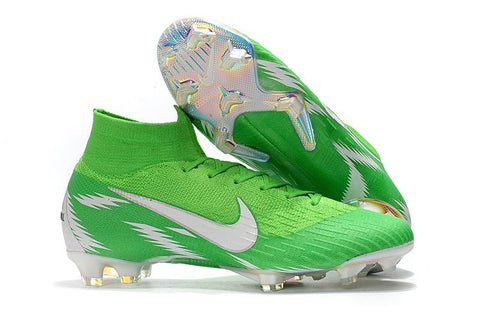 Image of NIKE Mercurial Superfly VI 360 Elite FG Green White High Cut - KicksNatics