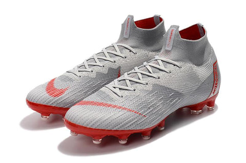 Image of NIKE Mercurial Superfly VI 360 Elite AG High Cut Silver Red - KicksNatics