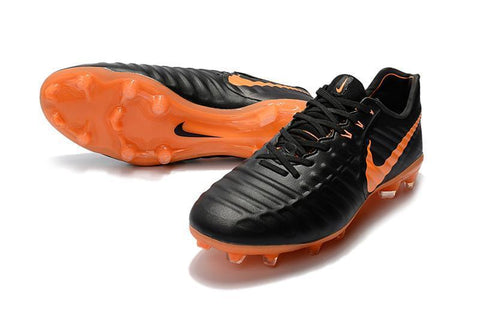 Image of Nike Tiempo Legend VII FG Soccer Cleats Black Orange - KicksNatics