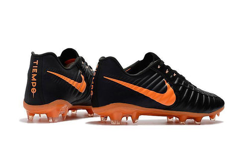 Image of Nike Tiempo Legend VII FG Soccer Cleats Black Orange - KicksNatics