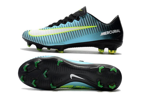 Image of Nike Mercurial Vapor XI FG Soccer Cleats Blue Black Green - KicksNatics