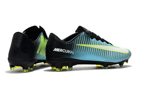 Image of Nike Mercurial Vapor XI FG Soccer Cleats Blue Black Green - KicksNatics