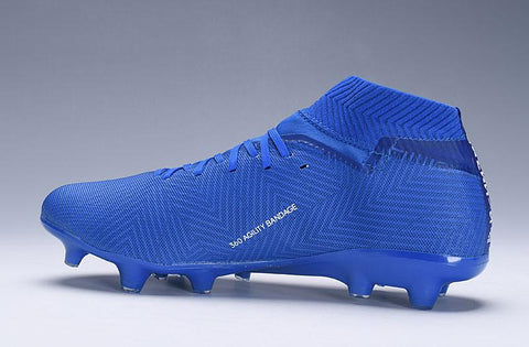 Image of ADIDAS NEMEZIZ MESSI 18.1 FIRM GROUND CLEATS BLUE WHITE - KicksNatics