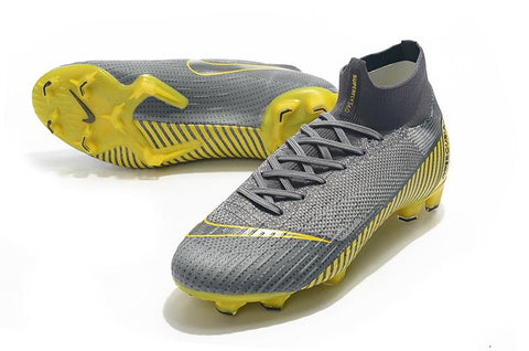 Image of NIKE Mercurial Superfly VI 360 Elite FG Yellow Stripe Grey - KicksNatics