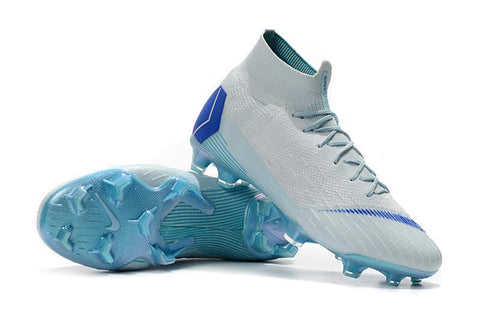 Image of Nike Mercurial Superfly VI 360 Elite FG Soccer Cleats White Blue - KicksNatics