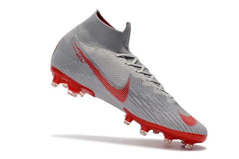 Image of NIKE Mercurial Superfly VI 360 Elite AG High Cut Silver Red - KicksNatics