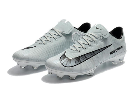 Image of Nike Mercurial Vapor XI CR7 FG Soccer Cleats White Black - KicksNatics