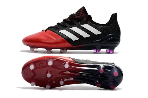 Image of Adidas ACE 17.1 Leather FG Football Cleats Red White Black - KicksNatics