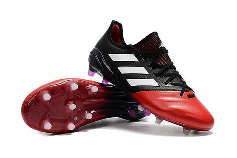 Image of Adidas ACE 17.1 Leather FG Football Cleats Red White Black - KicksNatics