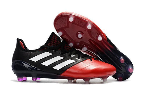 Image of Adidas ACE 17.1 Leather FG Football Cleats Red White Black - KicksNatics