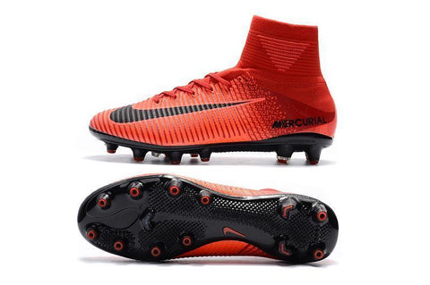 Image of Nike Mercurial Superfly V AG Soccer Cleats University Red Black - KicksNatics