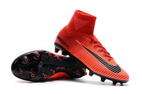 Image of Nike Mercurial Superfly V AG Soccer Cleats University Red Black - KicksNatics